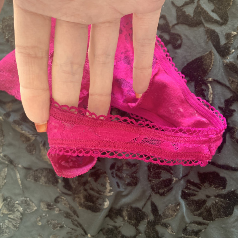 Hot Pink Lace Thong DIRTY